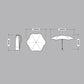 OLYCAT Three-Fold Black Coating Sun Umbrella Manual Sunny And Rain Dual-Purpose Umbrella