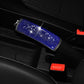 Rhinestone car handbrake cover with blue crystal grid sparkle over parking lever