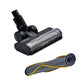Replacement roller brush assembly with gray-and-yellow bristles on vacuum floor tool