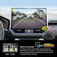 Car dashboard reverse view display with parking guidance lines and speaker buzzer