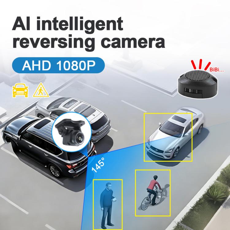 AI reversing camera system with compact camera and buzzer reminder