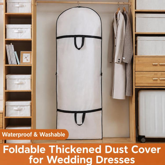 Foldable Wedding Dress Garment Bag Breathable Waterproof Suit Cover, 60x180cm
