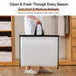 White protective clothing cover with black handles, dust-resistant style bag