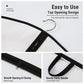 Black zipper top opening and sturdy carry handle for garment storage cover