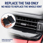 Air vent grille insert replacement on dashboard vent, black with chrome edge