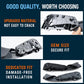 Car seat side bracket cover set, plastic trim panel shown from multiple angles