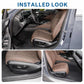 Installed car seat side trim cover bracket cover in front door area