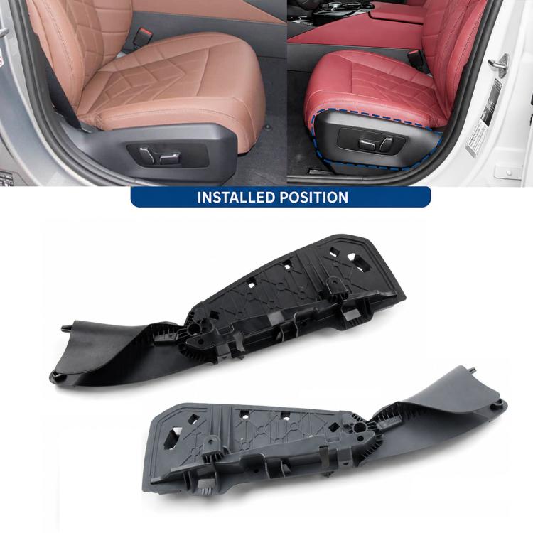 Car seat side trim cover bracket covers set: black and gray