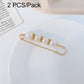 White pearl safety pin waist tightener clips with gold-tone accents, 2-pack