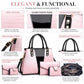 3pcs /Set Crocodile Pattern Color-Changing Large Capacity Shoulder/Handbag