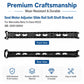 Seat motor adjuster slide rail soft shaft bracket, black with cutout pattern