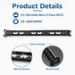 Seat motor adjustment rail flexible shaft bracket, black OE-like finish with cutouts