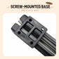 Screw-mounted base bracket for pull-out closet hanger rail, black