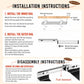 Diagram of inner and outer rail installation for telescopic closet hanger rod