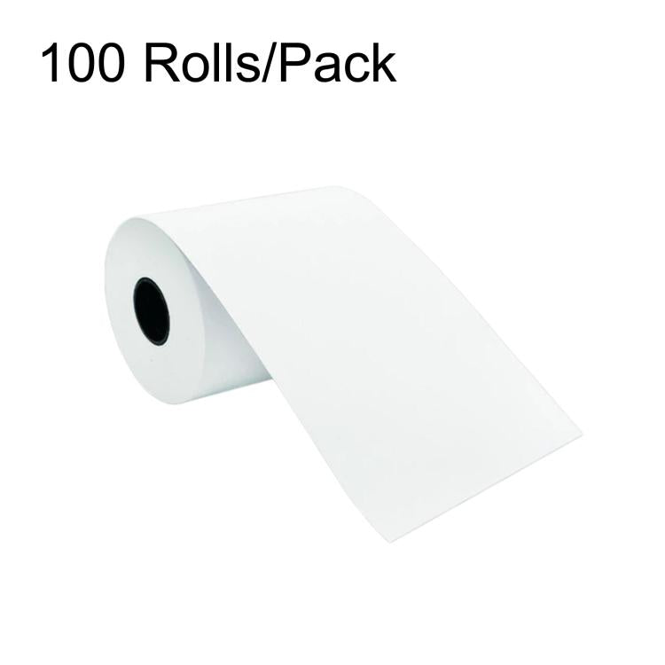 Thermal receipt paper roll, 100 rolls/pack, white roll and thermal paper strip