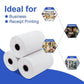 Thermal receipt paper rolls, white spools with black core openings for receipt printing