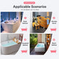 Bath tub liner cover set shown on usage scenarios: hotel, home, resort tubs