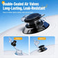 Inflatable soccer ball air valve with pump attachment on top