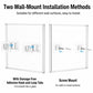 Clear acrylic 7-inch vinyl wall mount case showing two installation methods