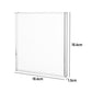 Clear acrylic 7-inch vinyl record wall mount case with size measurements