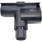 Black mite brush head attachment with two metal pins and wide nozzle