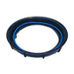 Fuel pump cap ring with blue inner seal, dark blue outer ring