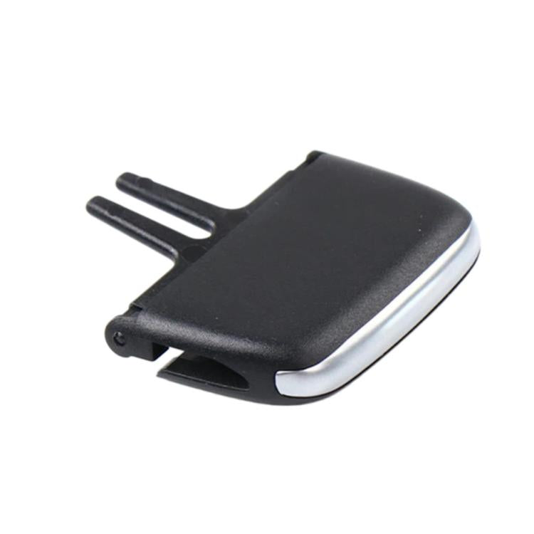 Black paddle shifter insert with two thin metal prongs, front view