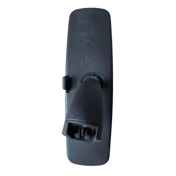 Rearview mirror mounting clip and connector detail, black plastic housing