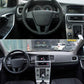 Black air vent paddle inserts installed on front dashboard air vents