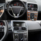 Car dashboard center air vent area with black trim and control panel