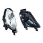 Front fog light assemblies with black housings, mounting points, and wiring socket