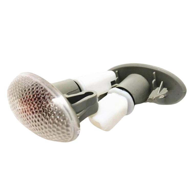 Car side marker light assembly with gray housing and clear oval lens
