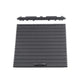 Black ribbed roller shutter panel cover, flat view