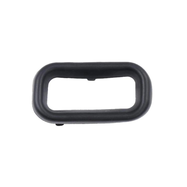 Dashboard side air vent rubber ring, black rectangular bezel insert (close-up)