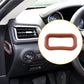 Dashboard side air vent rubber ring, light brown rectangular bezel insert