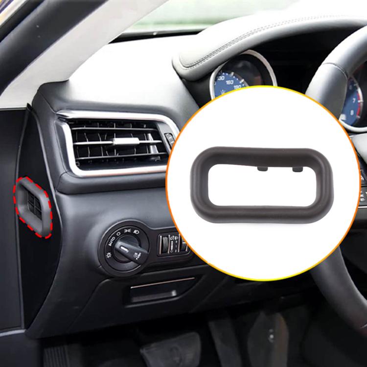 Dashboard side air vent rubber ring, black installed on dashboard side vent