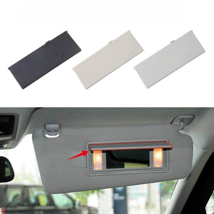 Sun visor vanity mirror cover in multiple colors, shown on a car visor