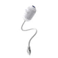 White star projector night light with flexible cord and USB plug