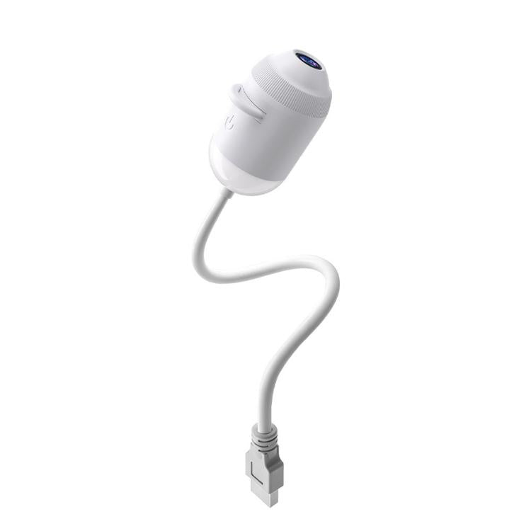 White star projector night light with flexible cord and USB plug