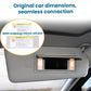 Gray sun visor vanity mirror cover with vanity mirror window