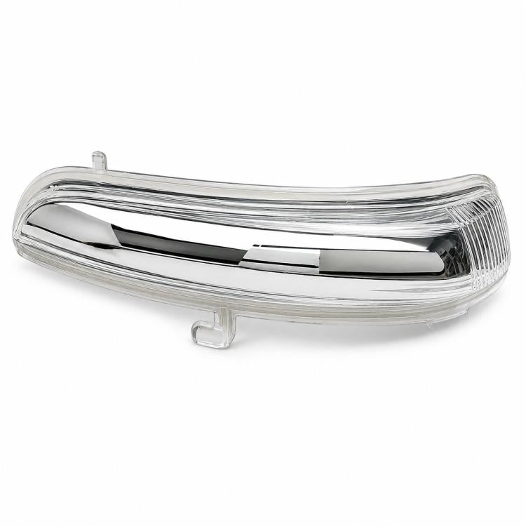 Right side mirror turn signal light with clear lens and chrome housing