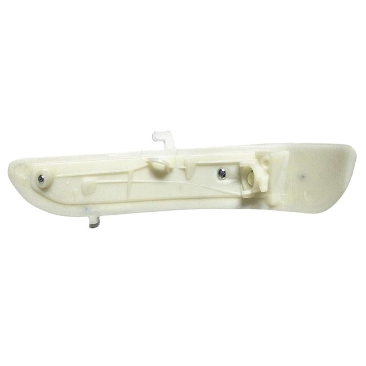 Plastic mounting base for right mirror turn signal light with clip tabs