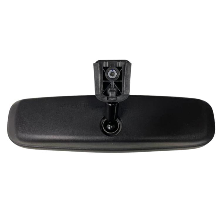 Black interior rearview mirror underside with central bracket and pivot mount