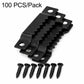 Black sawtooth picture frame hanging hooks kit with screws, 100-pack set