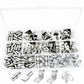 112 PCS/Box Shelf Pegs Kit 5 Assorted Styles Metal & Clear Plastic Shelf Support Pins Brackets Assortment with Organizer Box, 112 PCS/Box Silver