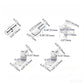 112 PCS/Box Shelf Pegs Kit 5 Assorted Styles Metal & Clear Plastic Shelf Support Pins Brackets Assortment with Organizer Box, 112 PCS/Box Silver