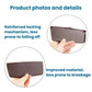 Left-hand drive sun visor vanity mirror cover with reinforced locking