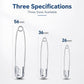 Three safety pin sizes: 56mm, 36mm, and 26mm stainless U-pin set