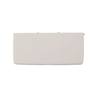 Beige left-side sun visor vanity mirror cover, rectangular with two top clips