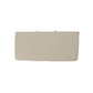 Light gray left-side sun visor vanity mirror cover, rectangular with two top clips